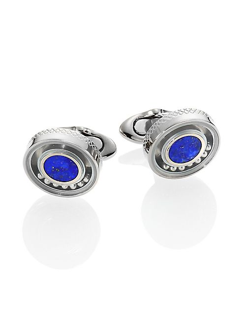 Tateossian - Lapis Rolling Ball Cuff Links