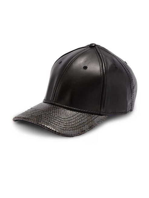 Gents - Embossed Leather Cap