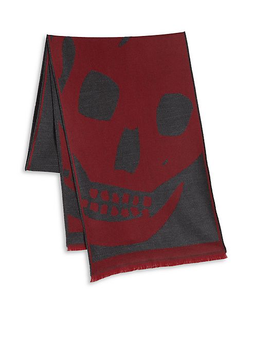 Alexander McQueen - Wool Oversized Skull Scarf