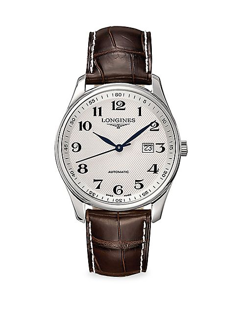 Longines - Master Round Leather Strap Watch