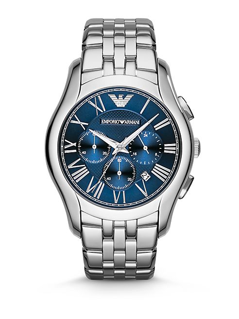 Emporio Armani - Round Stainless Steel Chronograph Watch