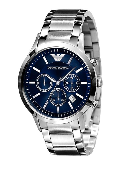 Emporio Armani - Slim Stainless Steel Chronograph Watch