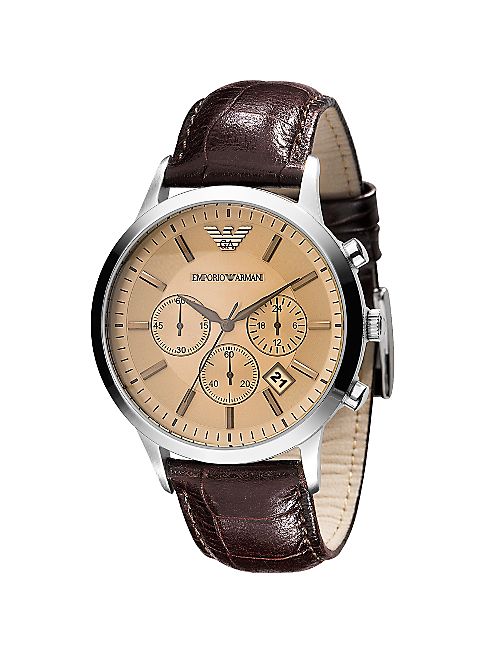 Emporio Armani - Leather Chronograph Watch