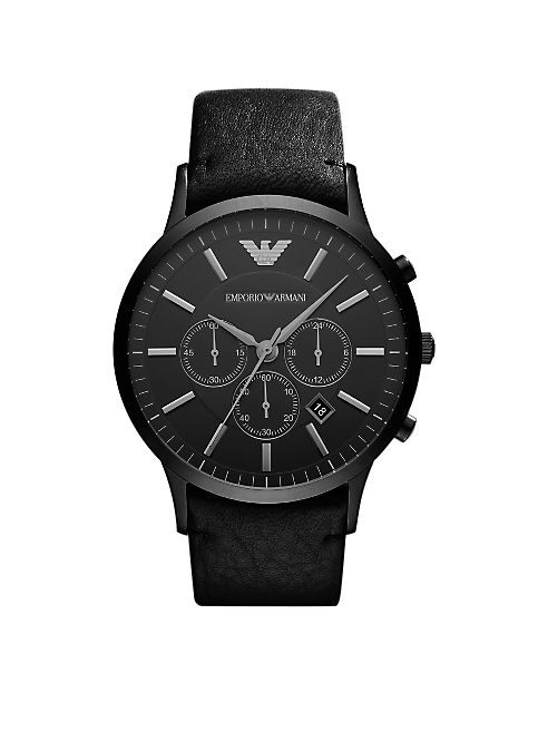 Emporio Armani - Leather Chronograph Watch