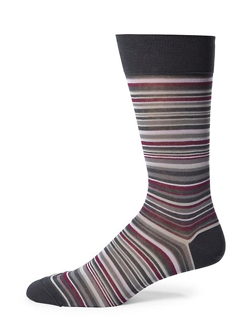 Marcoliani - Striped Pima Cotton-Blend Socks