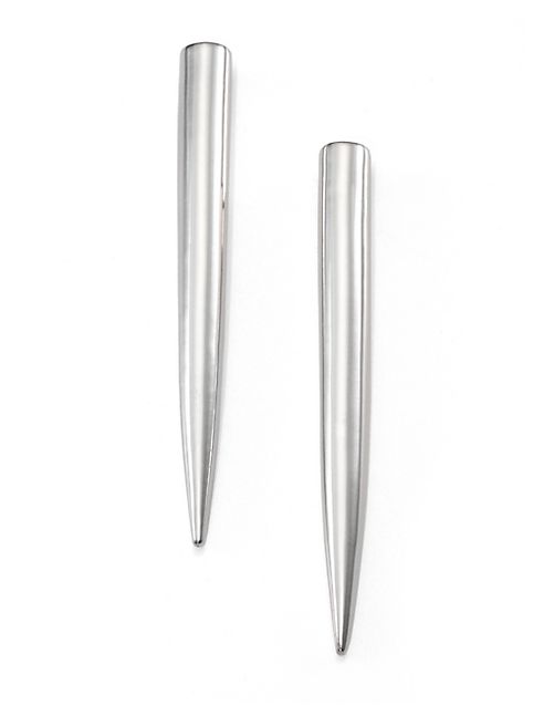 Eddie Borgo - Long Spike Earrings/Silvertone