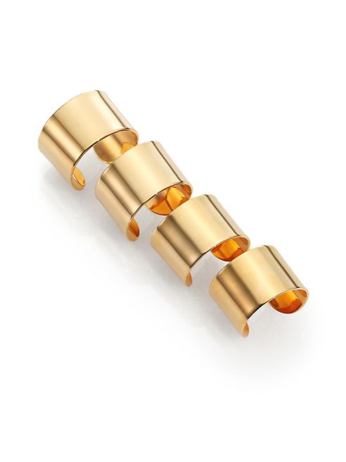 Maison Margiela - Knuckle Duster Four-Band Ring Set/Goldtone