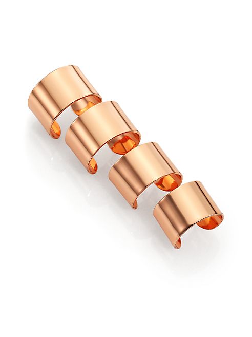 Maison Margiela - Knuckle Duster Four-Band Ring Set/Rose Goldtone