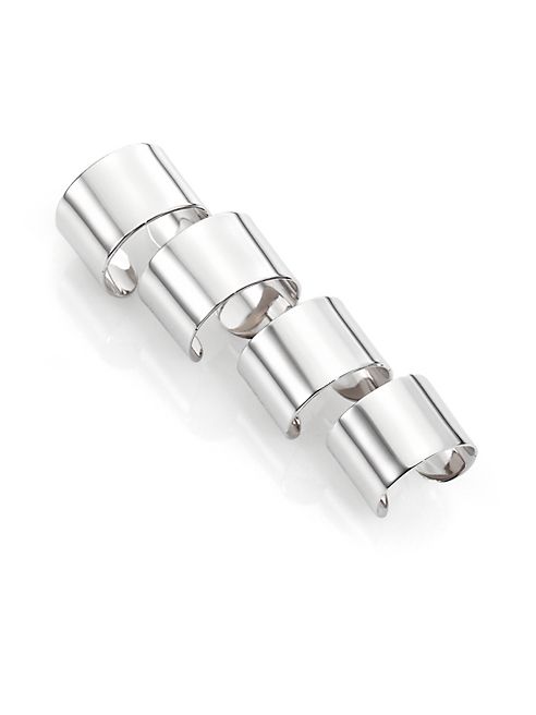 Maison Margiela - Knuckle Duster Four-Band Ring Set/Silvertone