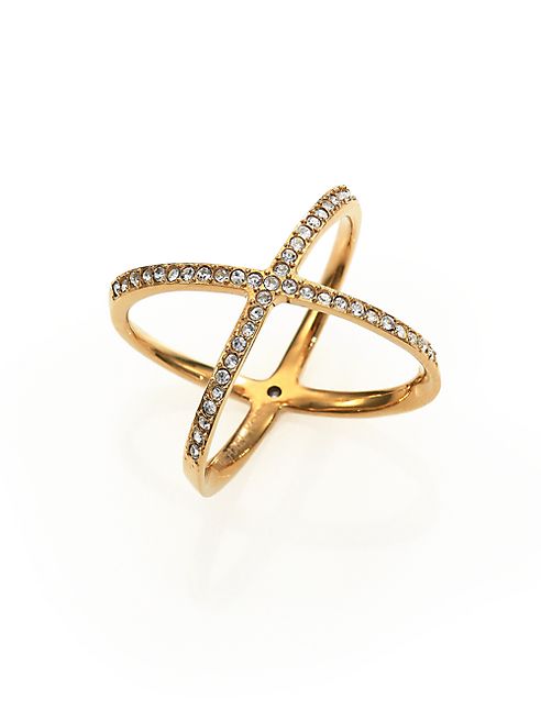 Michael Kors - Brilliance Statement Pavé X Ring/Goldtone