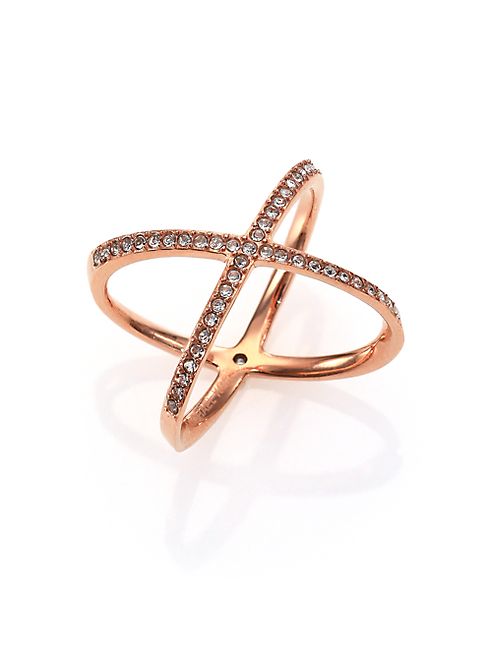 Michael Kors - Brilliance Statement Pavé X Ring/Rose Goldtone