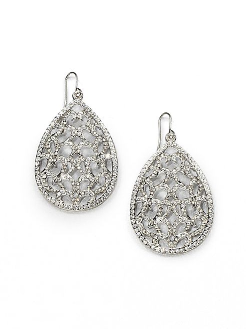 ABS by Allen Schwartz Jewelry - Pavé Openwork Teardrop Earrings