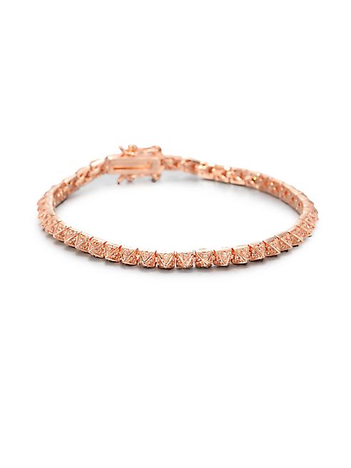 Eddie Borgo - Pavé Crystal Pyramid Tennis Bracelet/Rose Goldtone