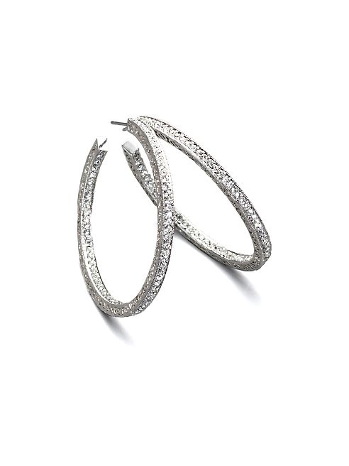 Adriana Orsini - Pavé Crystal Hoop Earrings/1.5