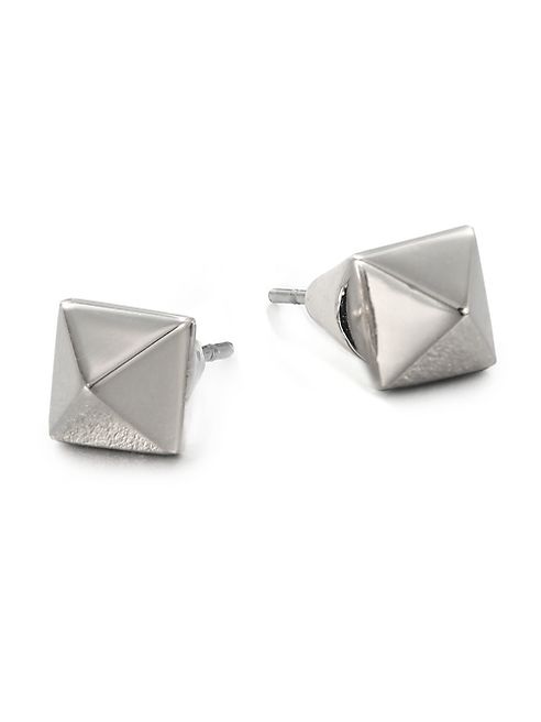 Eddie Borgo - Pyramid Stud Earrings/Silvertone