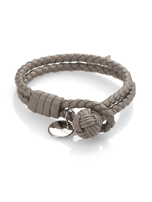 Bottega Veneta - Intrecciato Leather Double-Row Wrap Bracelet