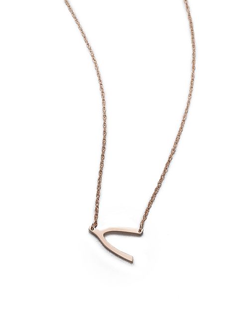 Jennifer Zeuner Jewelry - Wishbone Pendant Necklace