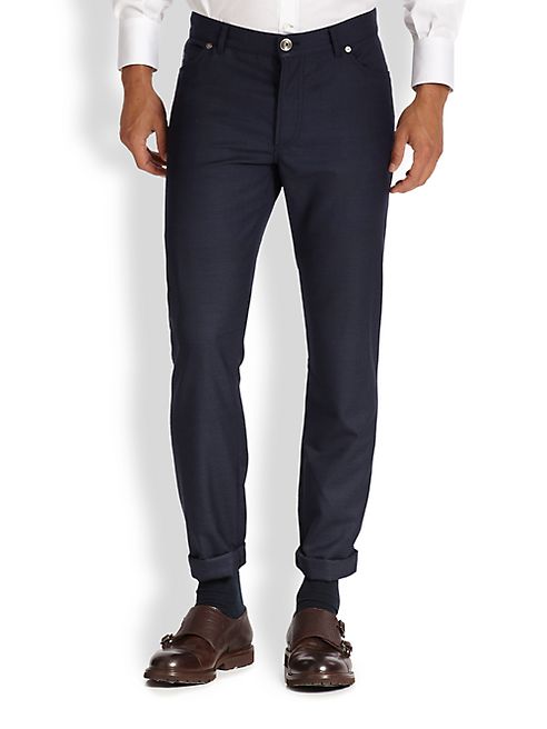 Brunello Cucinelli - Five-Pocket Wool Pants