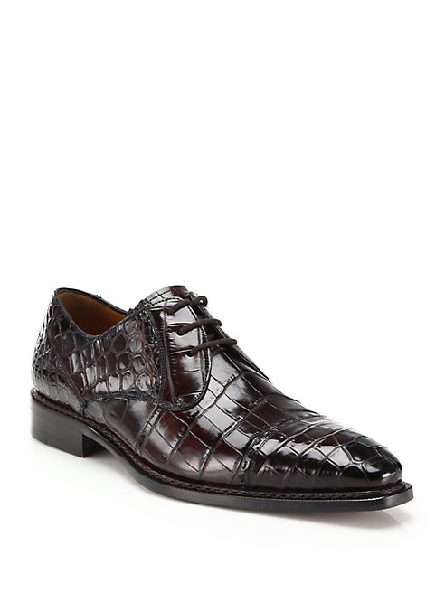 Mezlan - Cotto Crocodile Captoe Derby Shoes