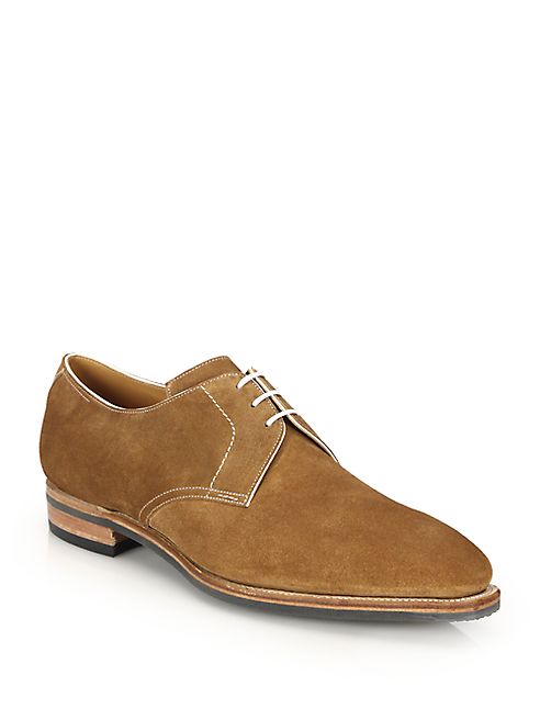 Corthay - Sergio Suede Lace-Up Derby Oxfords