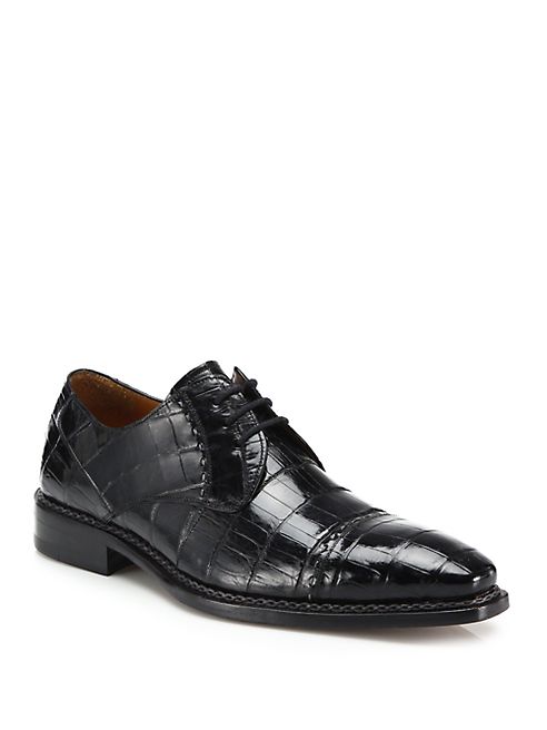 Mezlan - Cotto Crocodile Captoe Derby Shoes