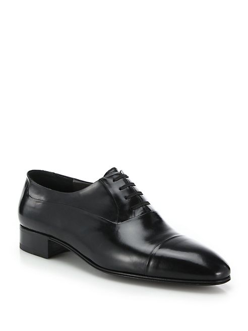 ARTIOLI - Leather Cap Toe Dress Shoes