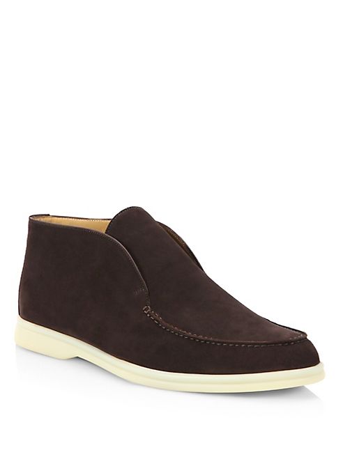 Loro Piana - Open Suede Slip-Ons