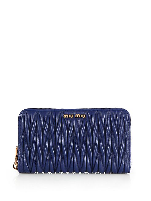 Miu Miu - Matelasse Zip-Around Wallet