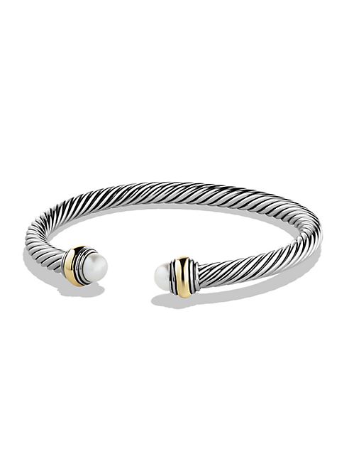 David Yurman - Cable Classics Bracelet with Pearl and Gold