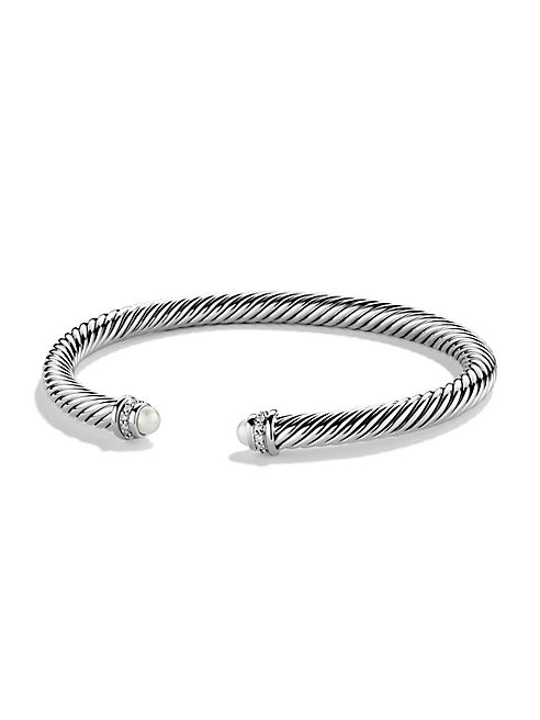 David Yurman - Cable Classics Bracelet with Pearls and Diamonds