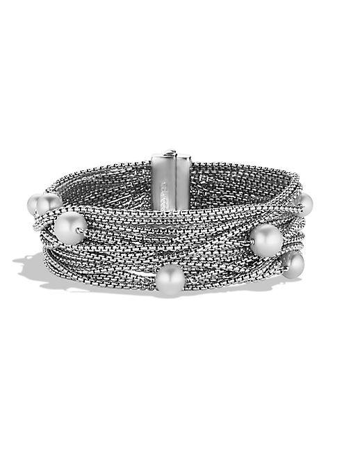 David Yurman - Sixteen-Row Chain Bracelet with Pearls