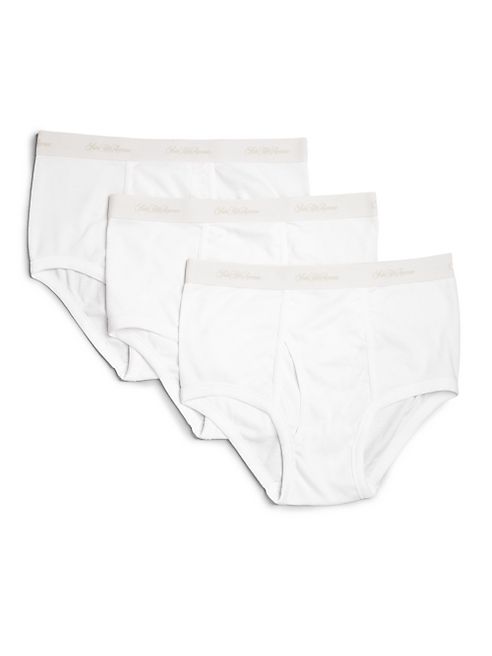 Saks Fifth Avenue Collection - Solid Cotton Briefs, 3-Pack