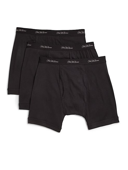 Saks Fifth Avenue Collection - Supima Cotton Boxer Briefs, 3-Pack