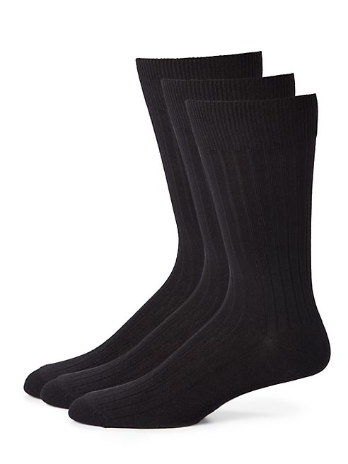 Saks Fifth Avenue Collection - Ribbed Socks/Set of 3