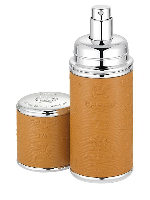 Creed - Refillable Leather & Silvertone Trim Pocket Atomizer/Camel