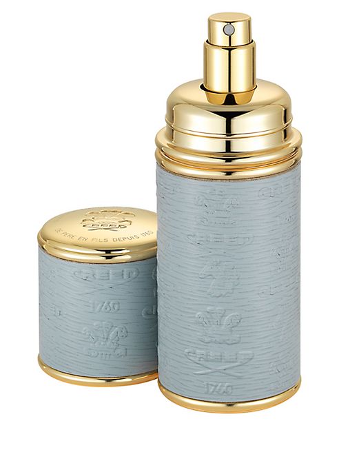 Creed - Refillable Leather & Goldtone Pocket Atomizer/Grey