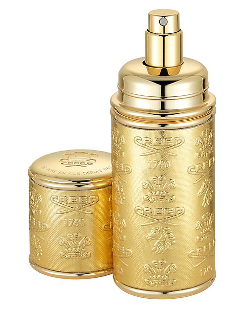 Creed - Refillable Metallic Leather & Goldtone Atomizer