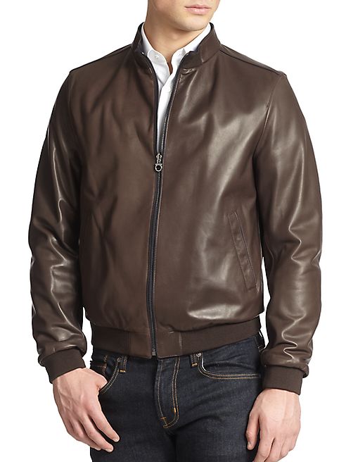 Salvatore Ferragamo - Reversible Leather Bomber Jacket