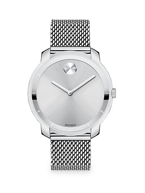 Movado - Bold Stainless Steel Mesh Bracelet Watch