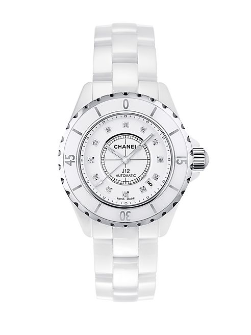 CHANEL - J12 Diamond, Ceramic & Stainless Steel Bracelet Watch