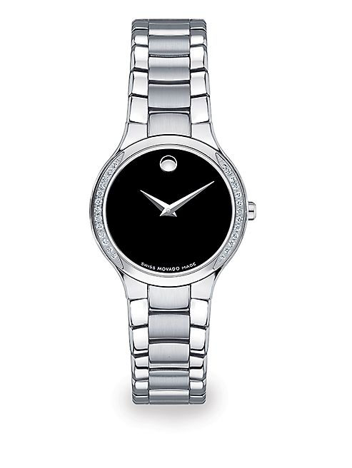 Movado - Serio Diamond & Stainless Steel Bracelet Watch