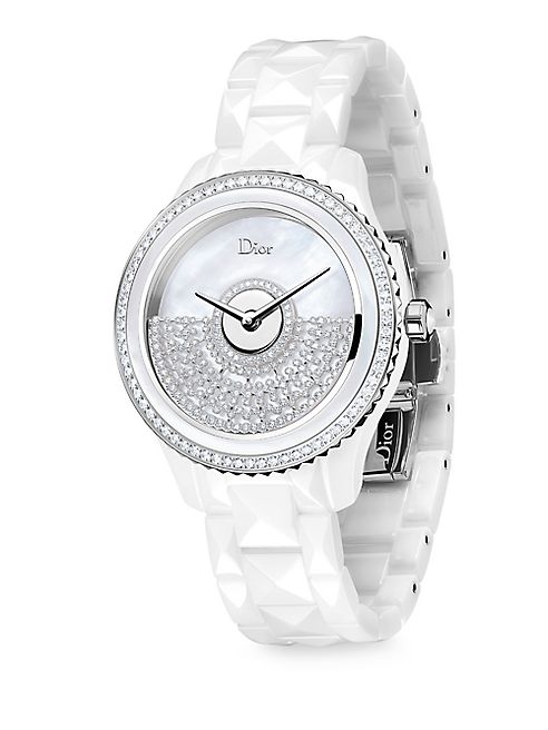 Dior - Dior VIII Grand Bal Diamond, Mother-Of-Pearl & Ceramic Bracelet Watch