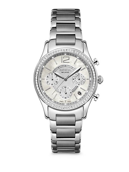 Breil - Miglia Crystal & Stainless Steel Chronograph Bracelet Watch