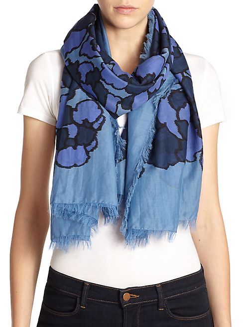 Marc Jacobs - Petal-Print Cotton & Silk Scarf