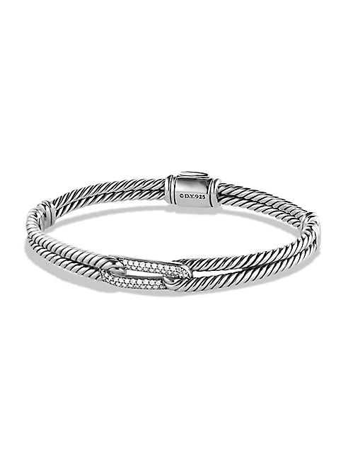 David Yurman - Petite Pavé Labyrinth Single-Loop Bracelet with Diamonds