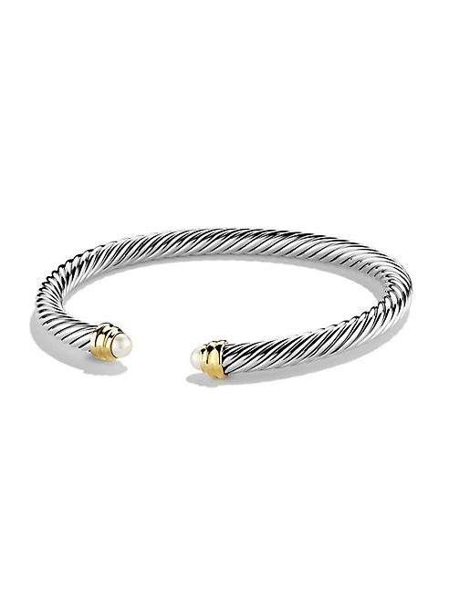 David Yurman - Cable Classics Bracelet with Pearls and Gold