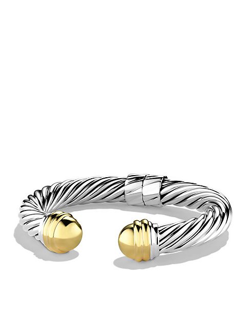 David Yurman - Cable Classics Bracelet with Gold Domes