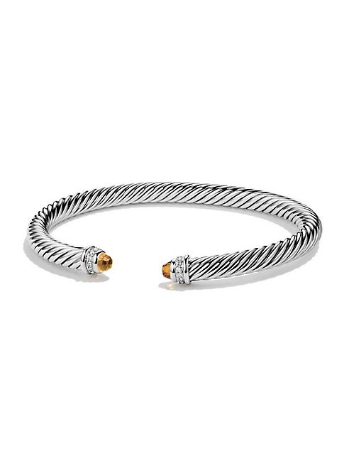 David Yurman - Cable Classics Bracelet with Citrine and Diamonds