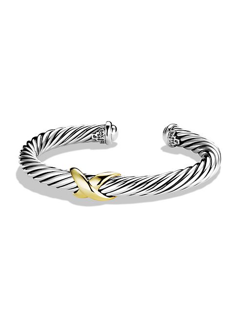 David Yurman - X Bracelet with Gold