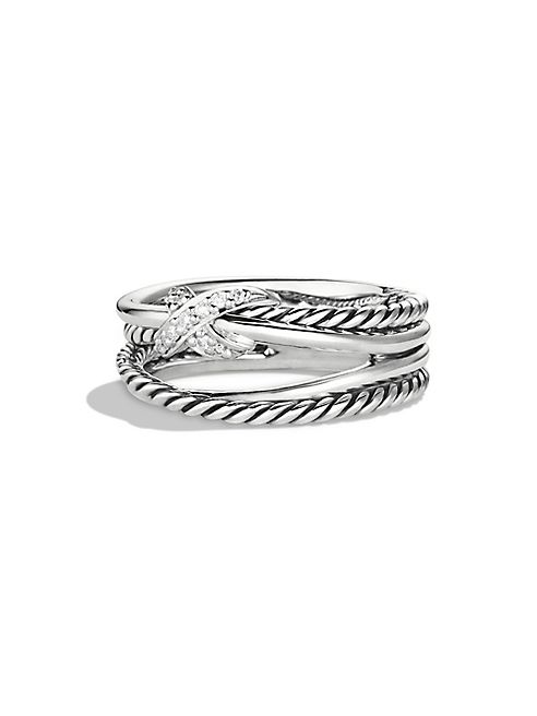 David Yurman - X Crossover Ring with Diamonds